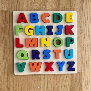 Wooden alphabet puzzle